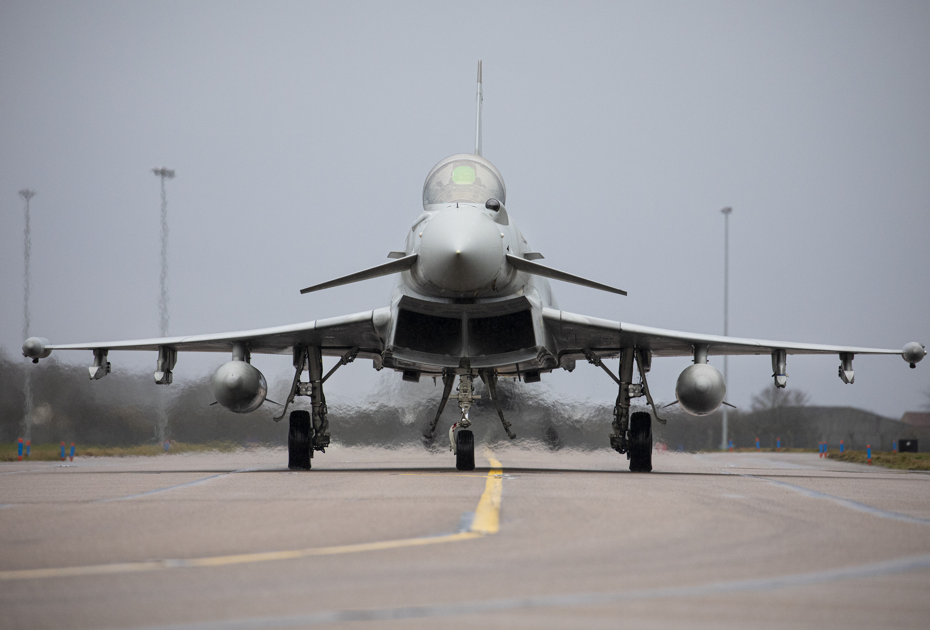 Typhoon on the runway.